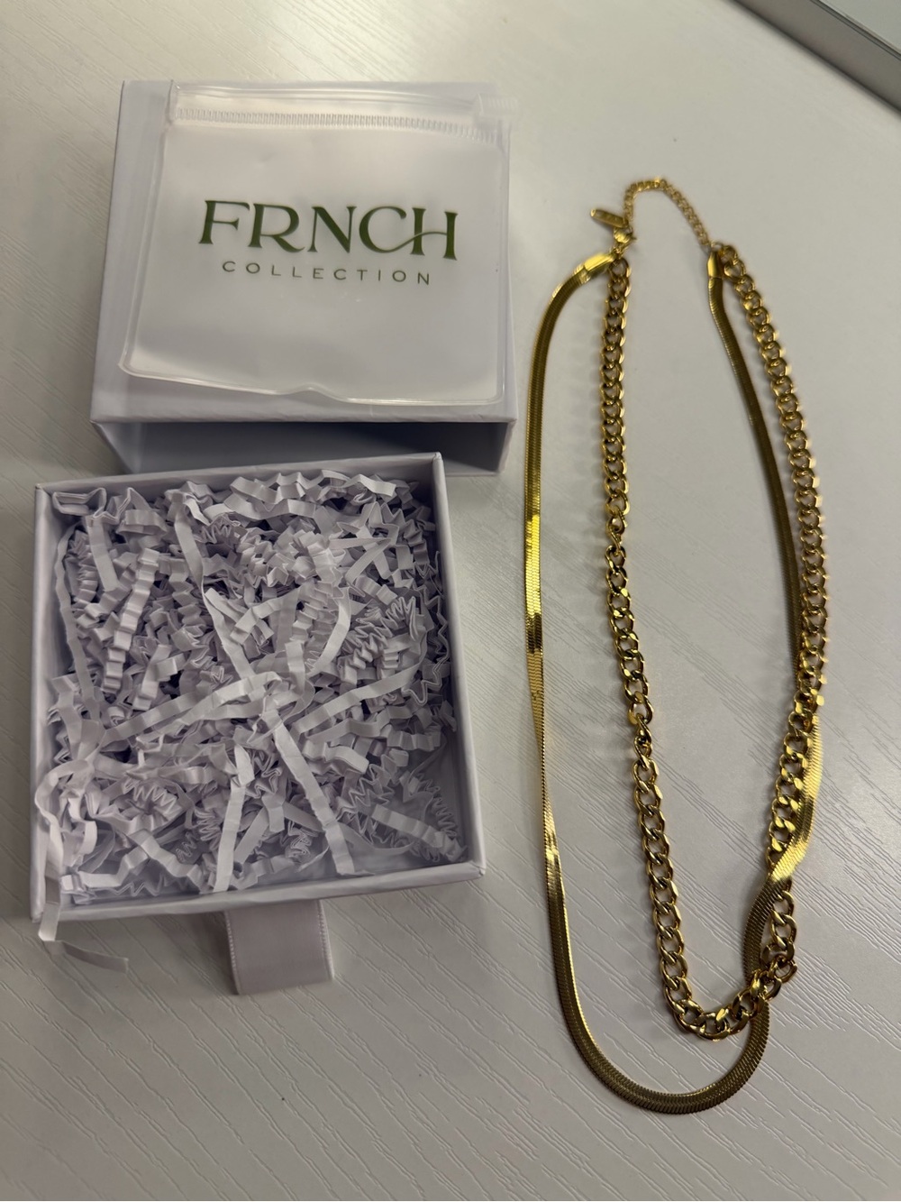 FRNCH Gold Chain Necklace - Picture 3 of 5